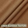 Fcosie Extra Long 132 Inches Linen Curtains for High Ceiling Living Room Bedroom, 11 FT Nickel Grommets Custom Made Drapes, Orange Copper Privacy Drapery for Loft Sliding Door, 1 Panel, 50" Wx132 L view 3