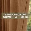 Fcosie Extra Long 132 Inches Linen Curtains for High Ceiling Living Room Bedroom, 11 FT Nickel Grommets Custom Made Drapes, Orange Copper Privacy Drapery for Loft Sliding Door, 1 Panel, 50" Wx132 L view 4
