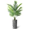 Artificial Tree in Contemporary Pattern Planter, Fake Areca Tropical Palm Silk Tree for Indoor and Outdoor Home Decoration - 66" Overall Tall (Plant Pot Plus Tree) view 2