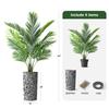 Artificial Tree in Contemporary Pattern Planter, Fake Areca Tropical Palm Silk Tree for Indoor and Outdoor Home Decoration - 66" Overall Tall (Plant Pot Plus Tree) view 3