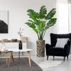 Artificial Tree in Contemporary Geometric Planter, Fake Monstera Silk Tree for Indoor and Outdoor Home Decoration - 65" Overall Tall (Plant Pot Plus Tree) view 1