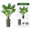 Artificial Tree in Contemporary Geometric Planter, Fake Monstera Silk Tree for Indoor and Outdoor Home Decoration - 65" Overall Tall (Plant Pot Plus Tree) view 3