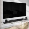 BAMEOS Floating Shelves, 31W x 8D Black Wall Mounted Wooden Shelves with Invisible Brackets Set of 2, Hanging Wall Shelves Decoration for Bedroom, Bathroom, Living Room and Kitchen view 3