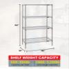 QUANTUM STORAGE SYSTEMS WR54-1436S Starter Kit Wire Shelves Stainless Steel 4 Shelves 54" H x 36" W x 14" D view 2
