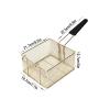 Deep Fry Basket Stainless Steel Frying Basket with Anti-scalding Handle Square French Fries Basket Commercial Fry Basket for French Fries, Fried Chicken Kitchen Cooking Tools view 2
