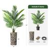 Artificial Tree in Contemporary Geometric Planter, Fake Areca Tropical Palm Silk Tree for Indoor and Outdoor Home Decoration - 66" Overall Tall (Plant Pot Plus Tree) view 3