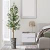 Artificial Tree in Contemporary Pattern Planter, Fake Olive Silk Tree for Indoor and Outdoor Home Decoration - 68" Overall Tall (Plant Pot Plus Tree) view 3