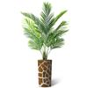 Artificial Tree in Contemporary Planter, Fake Areca Tropical Palm Silk Tree for Indoor and Outdoor Home Decoration - 66" Overall Tall (Plant Pot Plus Tree) view 2