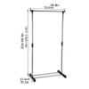 ZXXMZ Freestanding Coat Rack Floor-Standing Coat Rack Coat Rack Nordic Single Pole Movable Hang Coat Hanger Retail Display Coat Stand Stable and Sturdy (Color : A) view 2
