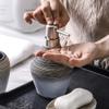 JINYISI Bathroom Accessories Set,5 Piece Bathroom Sets Accessories,Ceramic Bathroom Vanity Countertop Accessory Set,Bathroom Decorate, Grey view 3