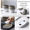 JINYISI Bathroom Accessories Set,5 Piece Bathroom Sets Accessories,Ceramic Bathroom Vanity Countertop Accessory Set,Bathroom Decorate, Grey view 4