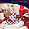 Fabric Textile Products, Inc. American Stars Red & Blue Signature Napkins (Set of 12) - Polyester Reusable Cloth Napkins 4th July & Patriotic Parties - Soft & Durable Napkins Mitered Corners (1818) view 4