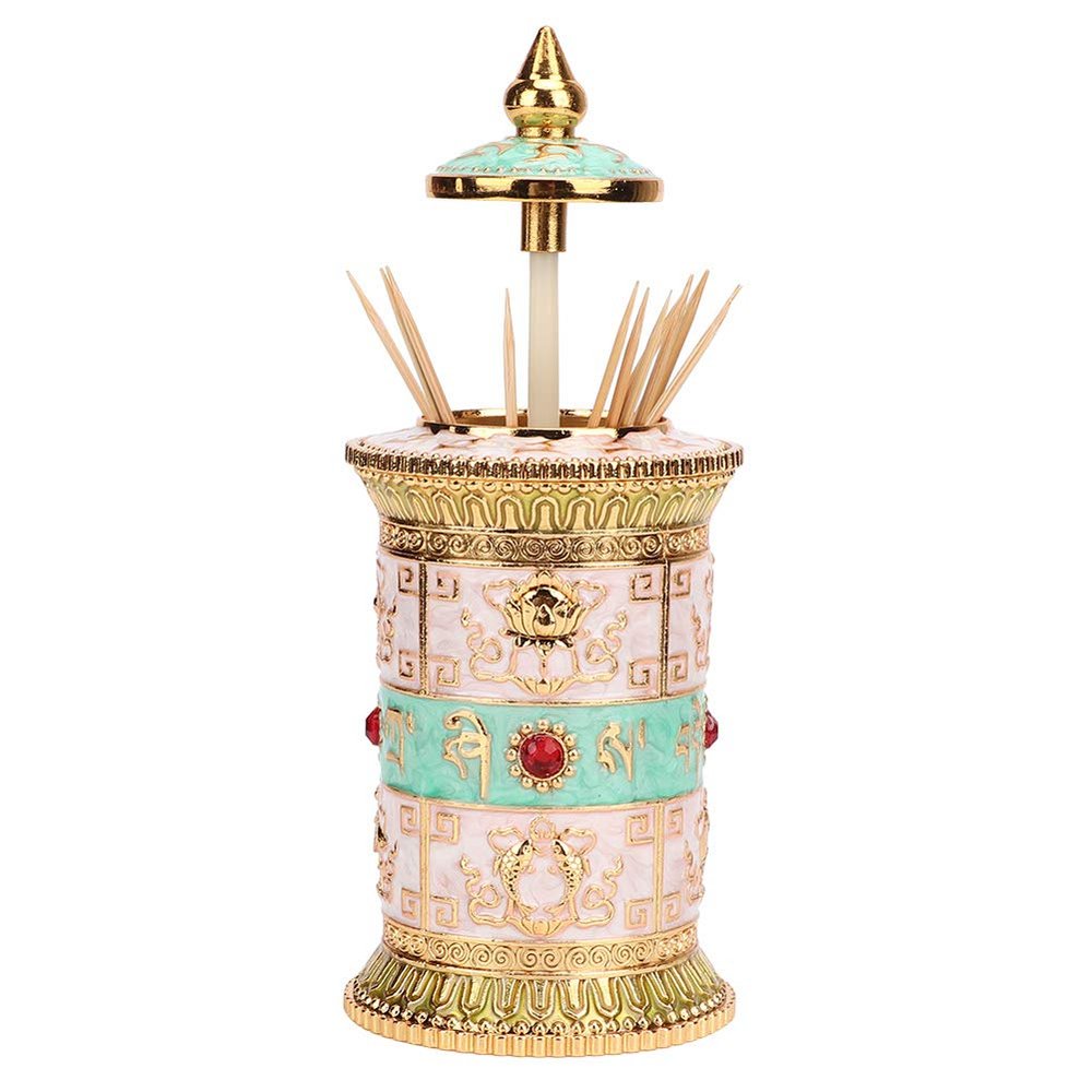 Automatic Toothpick Holder, Hand Press Retractable Toothpicks Case, Retro Toothpick Storage Box, Pop-Up Toothpick Dispenser for Home, Kitchen, Restaurant, Cafe, Bar, Hotel