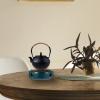 1pc Ceramic Teapot Warmer Hollow Design Multi-Functional Heating Tool for Tea Coffee and Food Elegant Desktop Decoration Green view 3