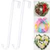 12" Clear Wreath Hangers for Front Door, 2 Pack Over Door Hooks Non-Scratch view 1