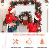 12" Clear Wreath Hangers for Front Door, 2 Pack Over Door Hooks Non-Scratch view 2