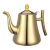 1. 5L Stainless Steel, Tea Kettle With Filter Water Pot Tea Maker for Home Restaurant (Golden) view 1