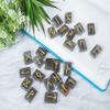 Crocon Grey Aventurine Rectangle Shape Gemstone Runes with Elder Futhark Alphabet Engraved 25 pcs Rune Set Crystal Divination Metaphysical Reiki Healing Chakra Runes Set with a Pouch Size : 2025mm view 4