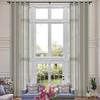Fcosie Extra Long 132 Inches Linen Curtains for High Ceiling Living Room Bedroom, 11 FT Nickel Grommets Custom Made Drapes, Fog Privacy Drapery for Loft Sliding Door, 1 Panel, 50" Wx132 L view 1