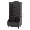 UTEX Toy Storage, Kids Bookshelf and Toy Organizer Cabinet, Kids Bookcase with Blackboard and Cubbies, Open Bookshelves Display Stand for Toddlers, Espresso view 3