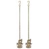 Frienemy Presents Brass Hanging Peacock Diya Pair with Chain Deepak Deepam Hanger Large Oil Lamp 16 Inches #Frienemy-606 view 1