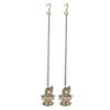 Frienemy Presents Brass Hanging Peacock Diya Pair with Chain Deepak Deepam Hanger Large Oil Lamp 16 Inches #Frienemy-606 view 2