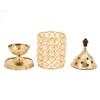 Frienemy Presents Handicraft Akhand Diya Crystal Brass Dia Oil Lantern Tealight Holder (Big- 12 Cm, Straight, Golden) #Frienemy-437 view 2