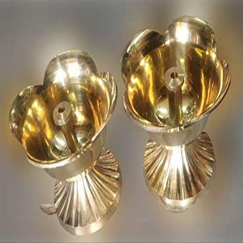 Frienemy Presents Original Brass,S Rose Model Traditional Diya,Deepam,Deep Set of 2 Pcs Dimention 666 Cms #Frienemy-619