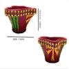 Frienemy Presents Large Earthen Clay Diya Sets/Oil Lamps for Diwali Puja & Home Decoration, Multi Colour (8 Pcs) #Frienemy-809 view 2