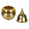 Frienemy Presents Brass Apple Shape Akhand Diya with Designed Star Holes On Top (Gold) #Frienemy-836 view 3