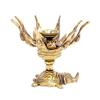 Frienemy Presents Lotus Engraved Buddha Over Elephant Candle Brass Oil Lamp Diya #Frienemy-697 view 2