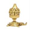 Frienemy Presents Lotus Engraved Buddha Over Elephant Candle Brass Oil Lamp Diya #Frienemy-697 view 4