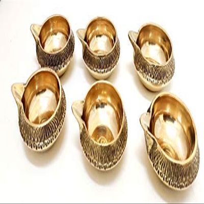 Frienemy Presents Kuber Brass 2.3 Inch Pooja Diya .Soild Brass Designer Pooja Diya Oil Lamp. Diwali Gifts (6) #Frienemy-496