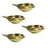 Frienemy Presents 4 Pcs Golden Brass Kuber Diya Dia Oil Lamp for Puja Decoration Lightning #Frienemy-686 view 2