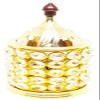 Frienemy Presents Cylindrical Brass Akhand Diya with Decorative Crystals Oil Lamp Lantern Cylindrical Shape | Diya for Puja and Festival Decoration - 18Cm #Frienemy-772 view 2
