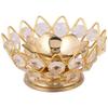 Frienemy Presents Brass Stone Diya for Puja Lamp in Golden Bowl Crystal Diya Lotus Shaped Lamp for Home Temple Puja Decor Gifts Kamal Deep Akhand Jyoti Oil Diya #Frienemy-761 view 1