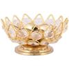 Frienemy Presents Brass Stone Diya for Puja Lamp in Golden Bowl Crystal Diya Lotus Shaped Lamp for Home Temple Puja Decor Gifts Kamal Deep Akhand Jyoti Oil Diya #Frienemy-761 view 2