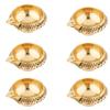 Frienemy Presents Handmade Pure Brass Kuber Diya Puja Brass Oil Lamp Set of 6 Kuber Diya (1.5 Inch) #Frienemy-705 view 1