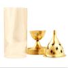 Frienemy Presents Brass Akhand Jyot Diya with Molded Glass & Stand, Oil Puja Lamp, Home Temple Decor, Diwali Gift Item, 10.9'' Cm #Frienemy-865 view 3