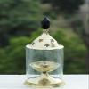 Frienemy Presents Brass Akhand Jyot Diya with Molded Glass & Stand, Oil Puja Lamp, Home Temple Decor, Diwali Gift Item, 10.9'' Cm #Frienemy-865 view 4