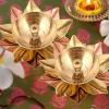 Frienemy Presents Kamal Diya for Diwali Gifting Home Temple Decoration 3 Inches Brass Copper Decorative Diya #Frienemy-035 view 2