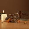 Frienemy Presents Brass Peacock Design Oil Wick Diya (Brown_7 Inch X 2 Inch X 5.5 Inch) #Frienemy-586 view 4