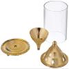Frienemy Presents Akhand Diya Decorative Brass & Glass Oil Lamp,Tea Light Holder Lantern for Durga Pooja & Diwali-Cylinderical Shaped (4.8 Inch) #Frienemy-109 view 4