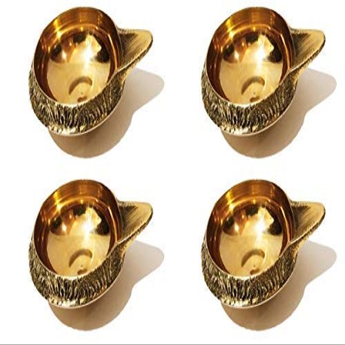 Frienemy Presents Brass Diya for Diwali Decoration | Gifts | Pooja Item Small Designer Brass Diya Pack of 4#Frienemy-602