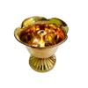 Frienemy Presents Brass Rose Diya/Traditional Pooja Oil Lamp for Home Temple Pooja Purpose; Piece of Two (Size : 6.2 * 6.7 Inches) (Medium) #Frienemy-690 view 3