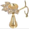 Frienemy Presents Brass Panch Aarti Lamp/Pancharti Diya Oil Lamp/Panch Aarti Jyoti Puja Diya for Diwali-Pack of 1 (6 Inch) #Frienemy-089 view 1