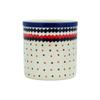 Polmedia Polish Pottery Utensil Jar - Geometric Contrast Pattern Handmade in Boleslawiec Poland by Ceramika Artystyczna + Certificate of Authenticity view 3