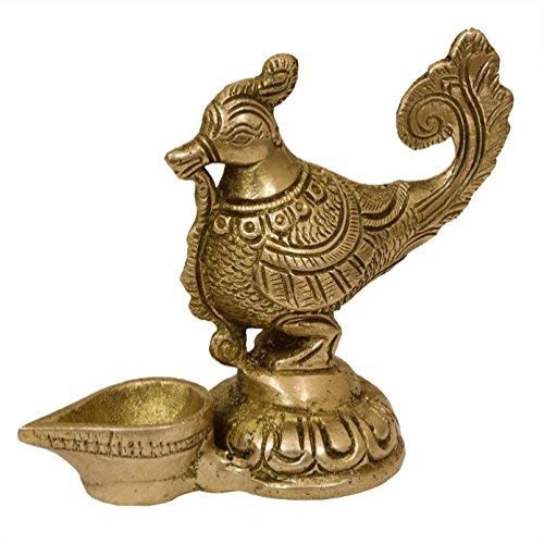 Frienemy Presents Brass Bird Design Diya | Deepak | Oil Lamp in Glossy Antique Finish #Frienemy-680