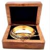 Frienemy Presents Kuber Brass 2.3 Inch Diya .Soild Brass Designer Pooja Diya Oil Lamp with Wood Box.Diwali Gifts #Frienemy-014 view 1