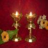 Frienemy Presents Decorative Oxidised Gold Finished Kamal Diya Stand (11 Cm Height) - Pack of 2#Frienemy-857 view 3